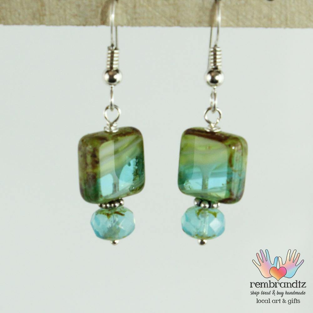 Earrings Blue Wave Sterling - Rembrandtz