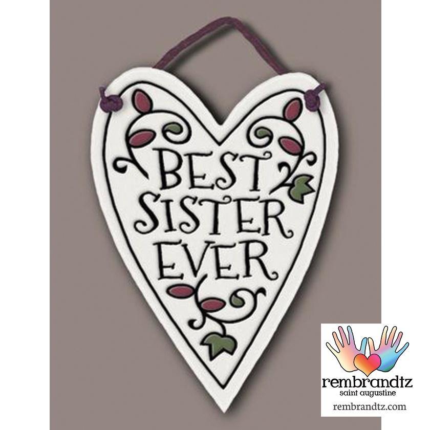 SLD Best Sister Ever Heart Tile - Rembrandtz