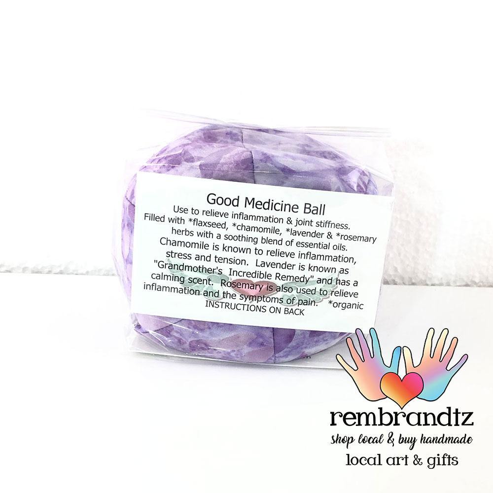 Lavender Filled Good Medicine Batik Healing Ball - Rembrandtz