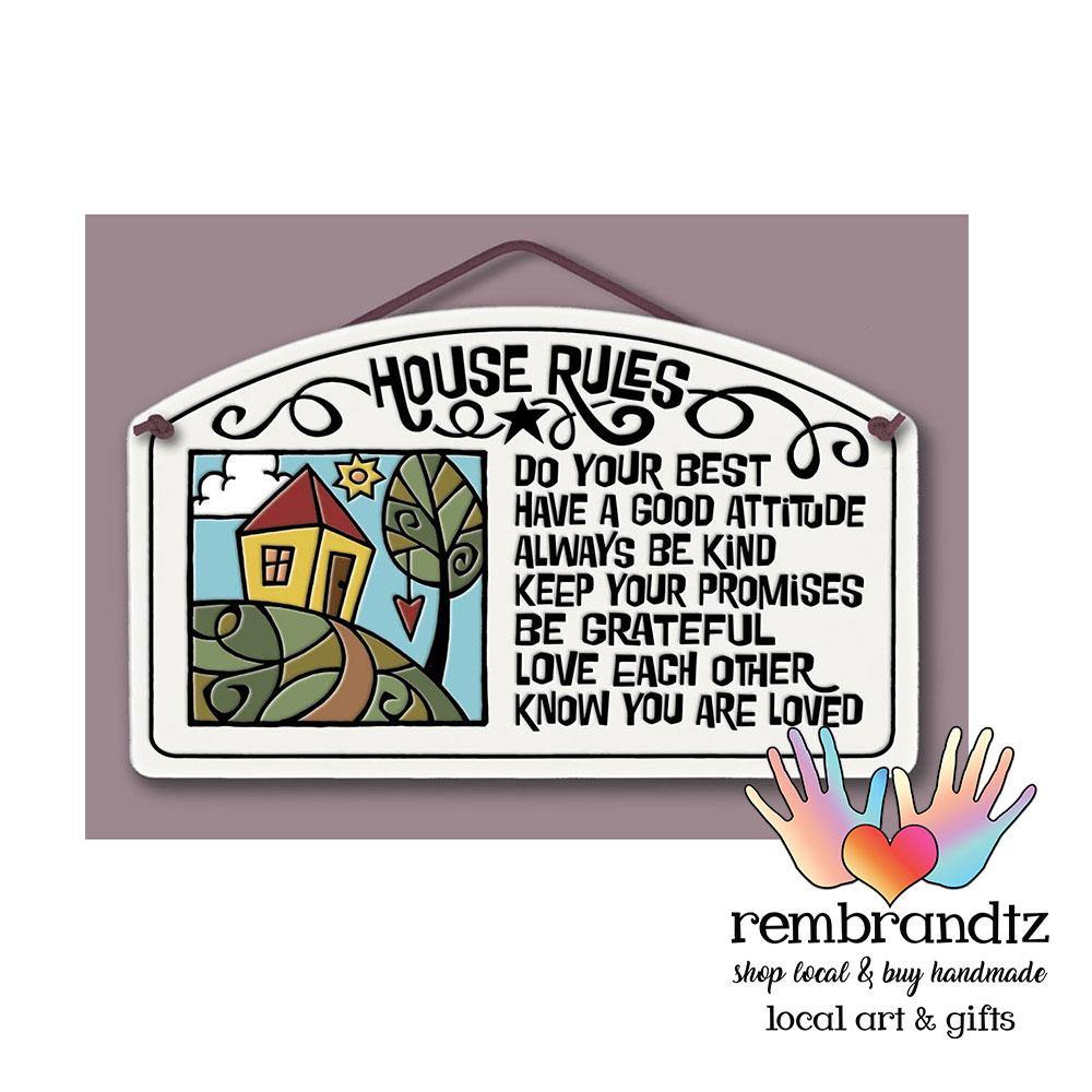 House Rules Art Tile - Rembrandtz