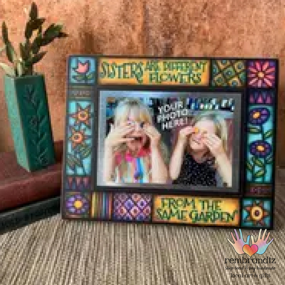Sister Flowers Large Picture Frame