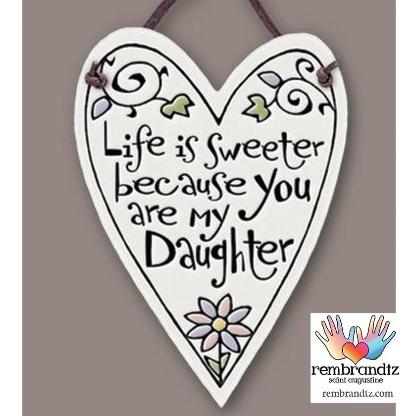 Sweeter Daughter Heart Tile - Rembrandtz