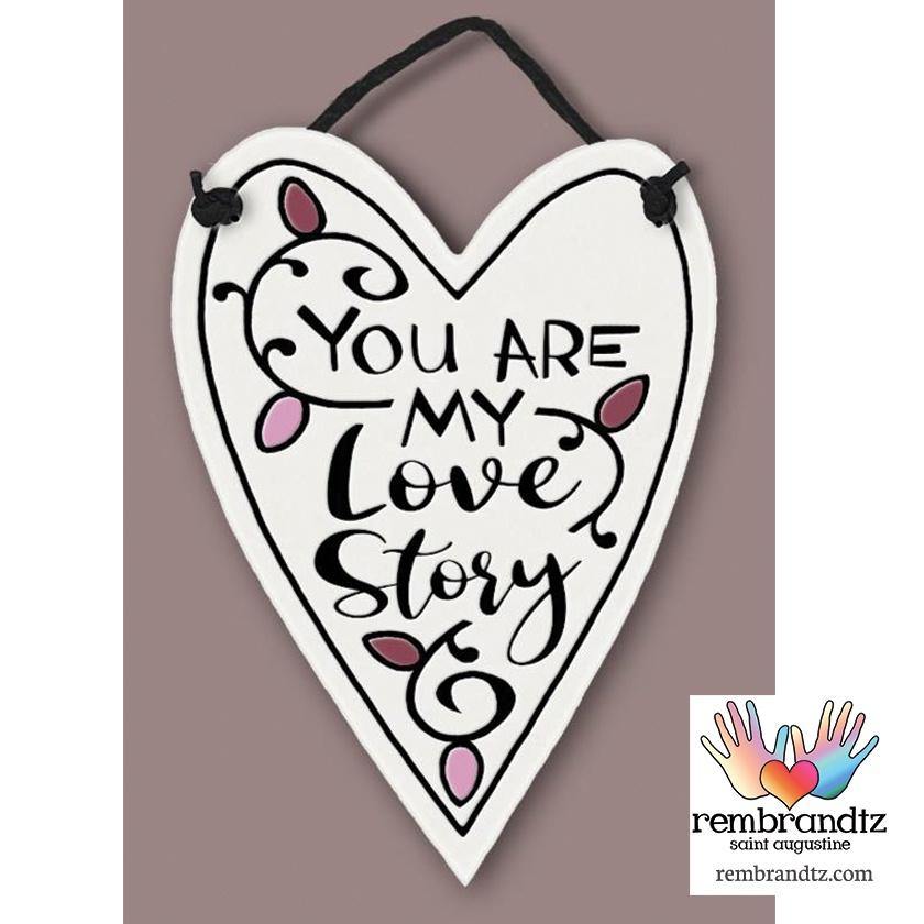 My Love Story Heart Tile - Rembrandtz
