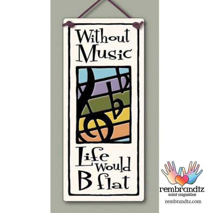Without Music Art Tile - Rembrandtz
