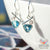 Blue Topaz Pearl Sterling Necklace Set