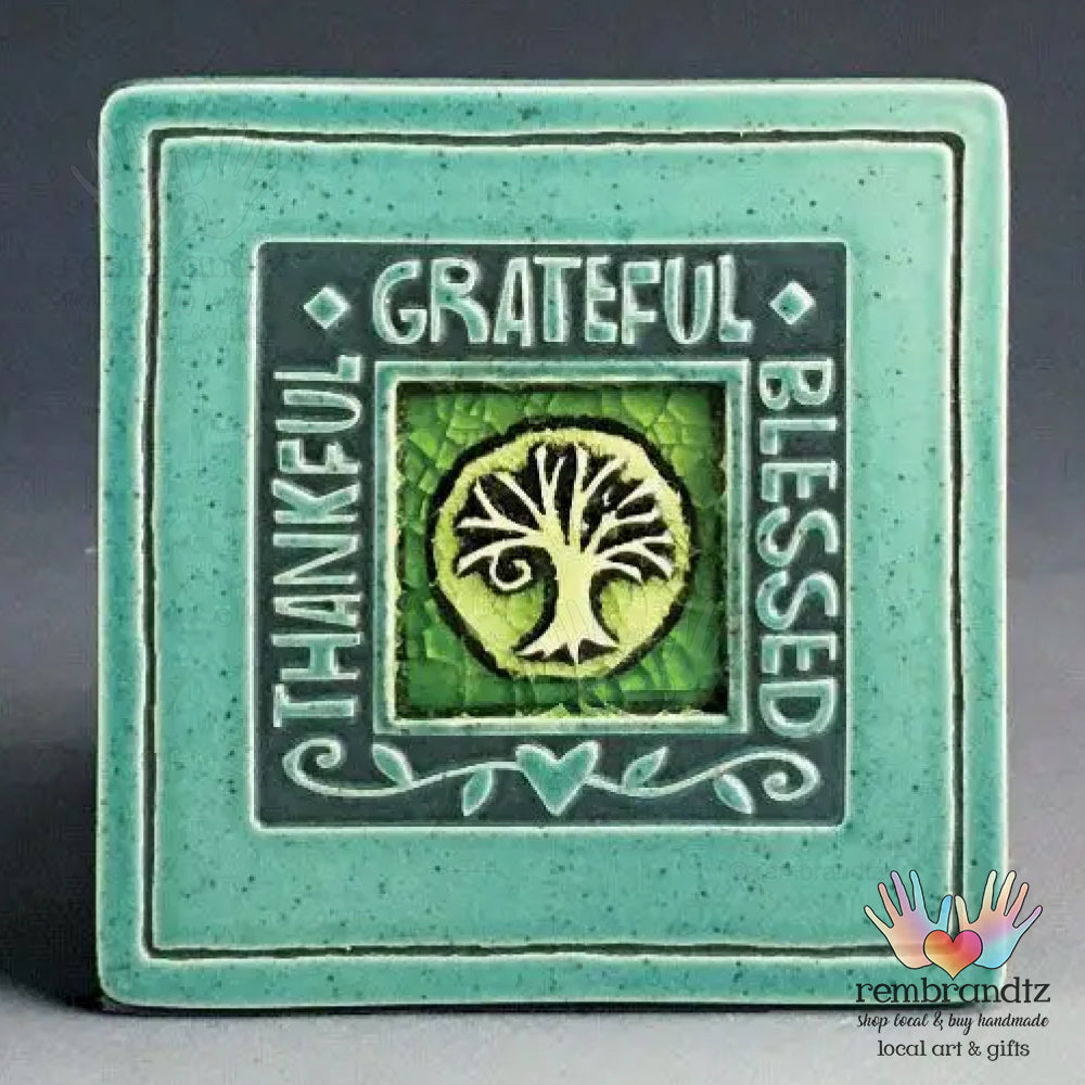 Thankful Grateful Blessed Coaster