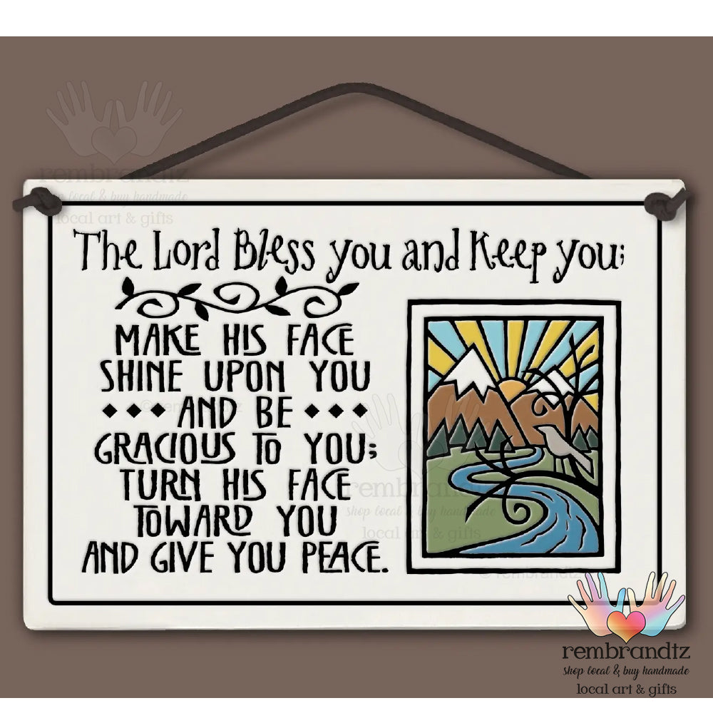 Bless and Keep You Art Tile