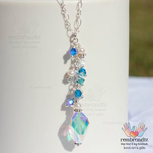 Blue Sky Iridescent Necklace
