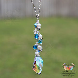 Blue Sky Iridescent Necklace
