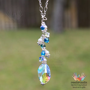 Blue Sky Iridescent Necklace