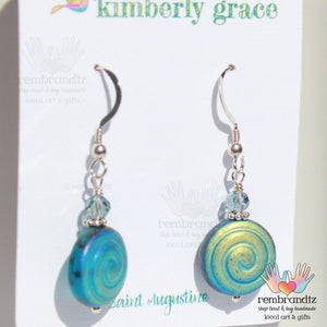 Blue Sky Swirl Sterling Earrings