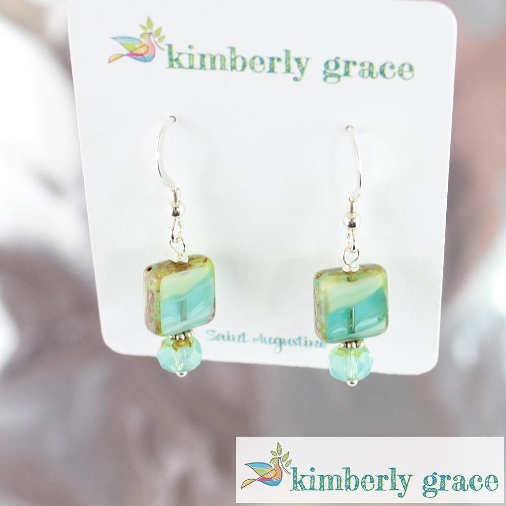 Earrings Blue Wave Sterling - Rembrandtz