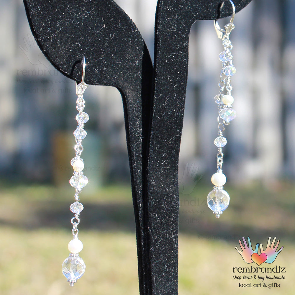 Bridal Silver Sparkle Bridal Earrings