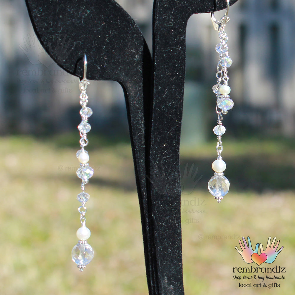 Bridal Silver Sparkle Bridal Earrings