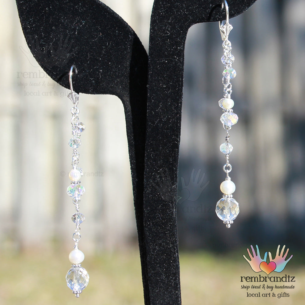 Bridal Silver Sparkle Bridal Earrings