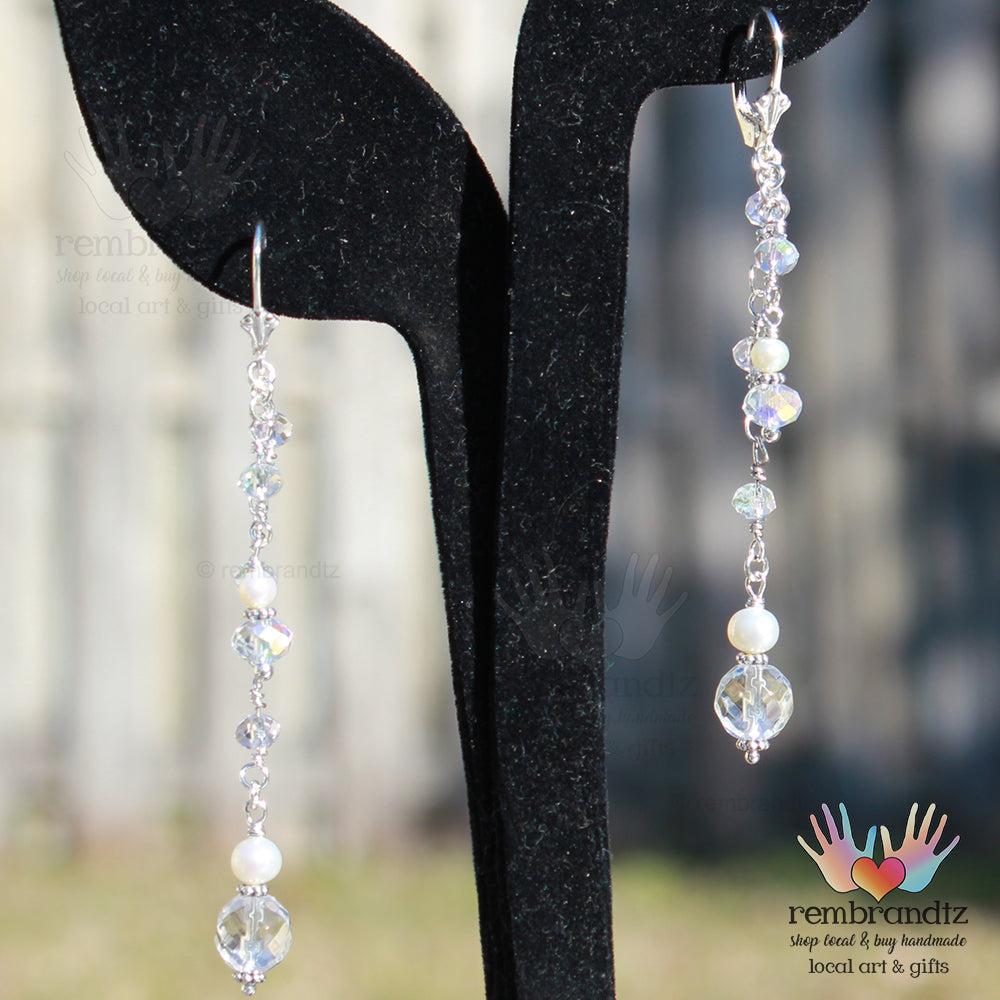Bridal Silver Sparkle Bridal Earrings