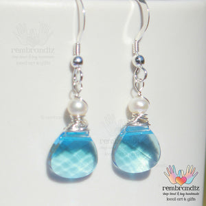 Caribbean Blue Sparkle Earrings