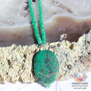 Chrysocolla Mala Necklace