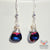 Cobalt Cranberry Sparkle Earrings