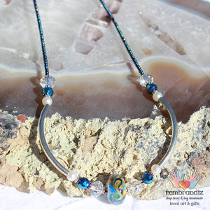 Cobalt Swirl Sterling Necklace