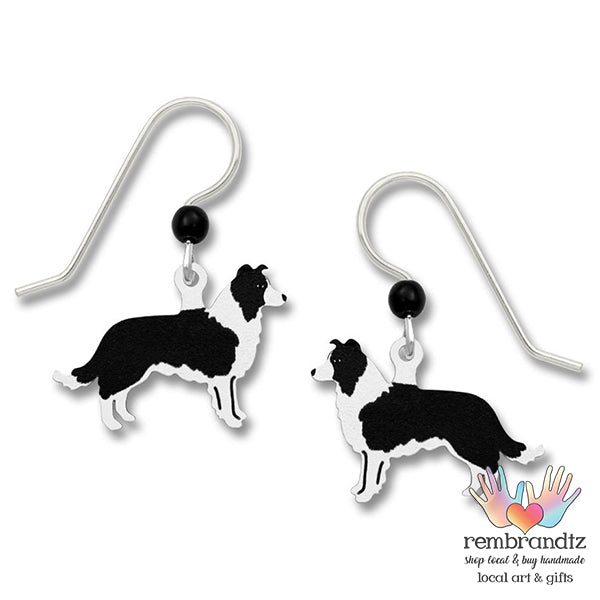 Black White Dog Earrings