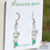 Crystal Pearl Aqua Sterling Earrings