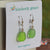 Green Sea Glass Lever Back Sterling Earrings