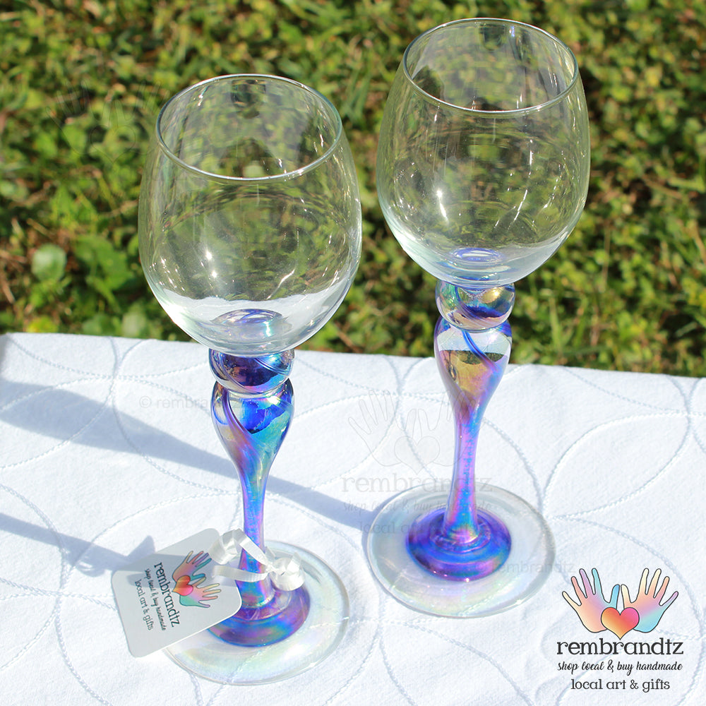 Cobalt Blue Wine Glass Set