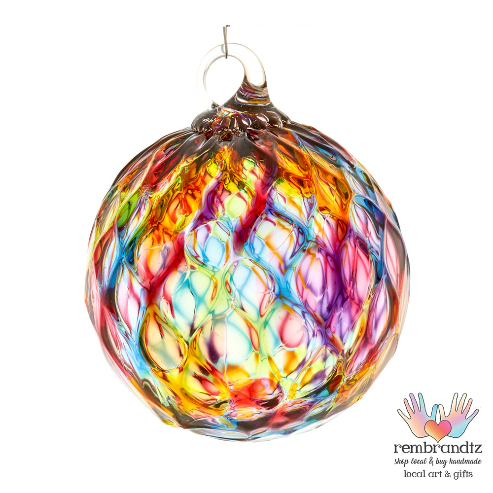Rainbow Diamond Facet Ornament
