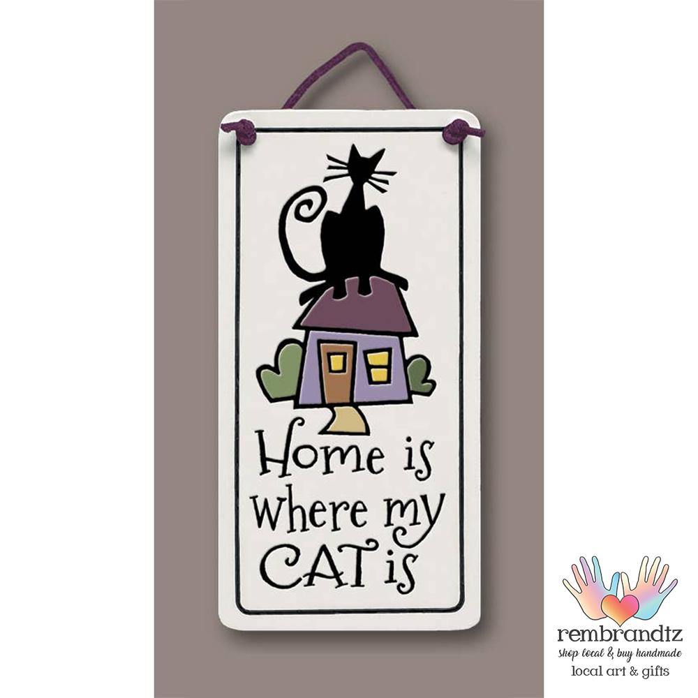 Home Cat Art Tile - Rembrandtz
