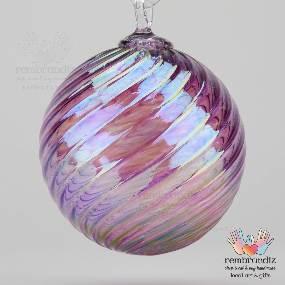 Vintage Iridescent Glass Ornament Rhombus