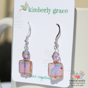 Lavender Field Sterling Silver Earrings