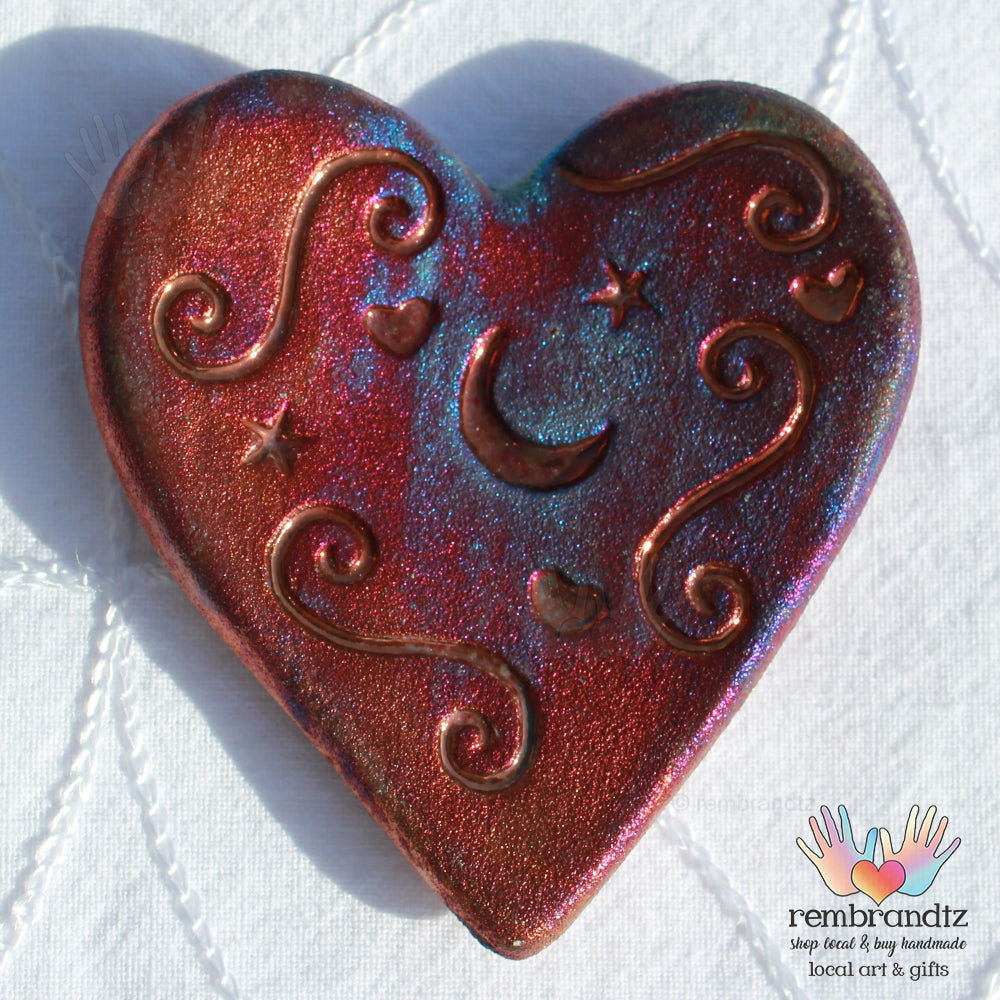 Small Keepsake Raku Pottery Hearts