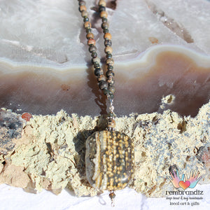 Ocean Jasper Mala Necklace