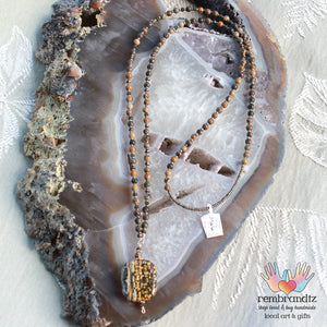 Ocean Jasper Mala Necklace