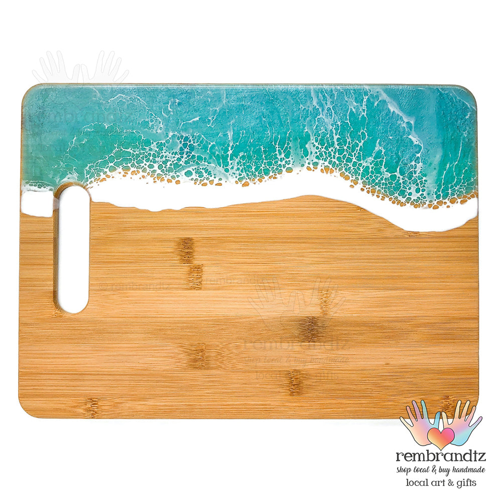 Ocean Wave Cutting Board Large Mermaid Tail
