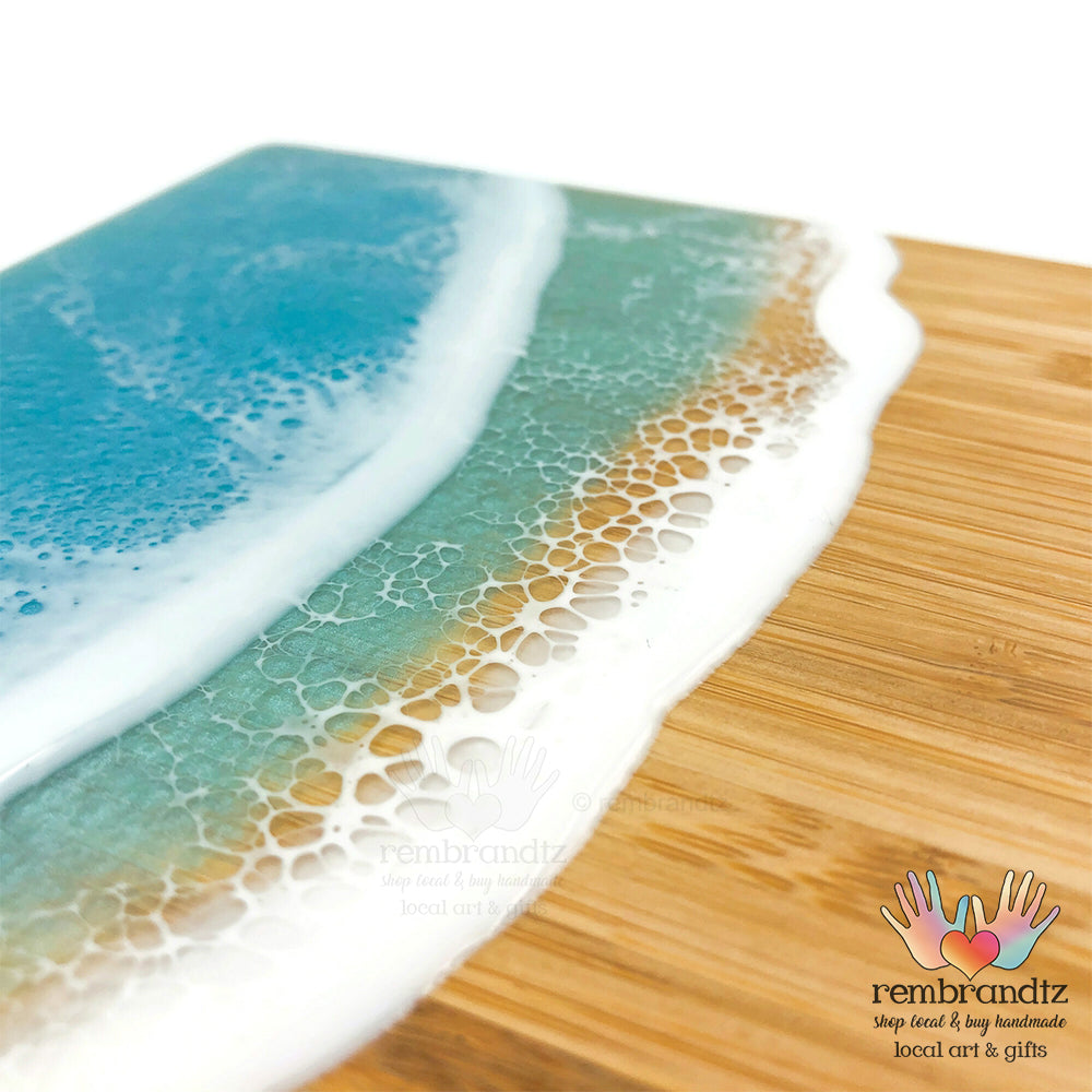 Ocean Wave Serving Board Small Mermaid Tail