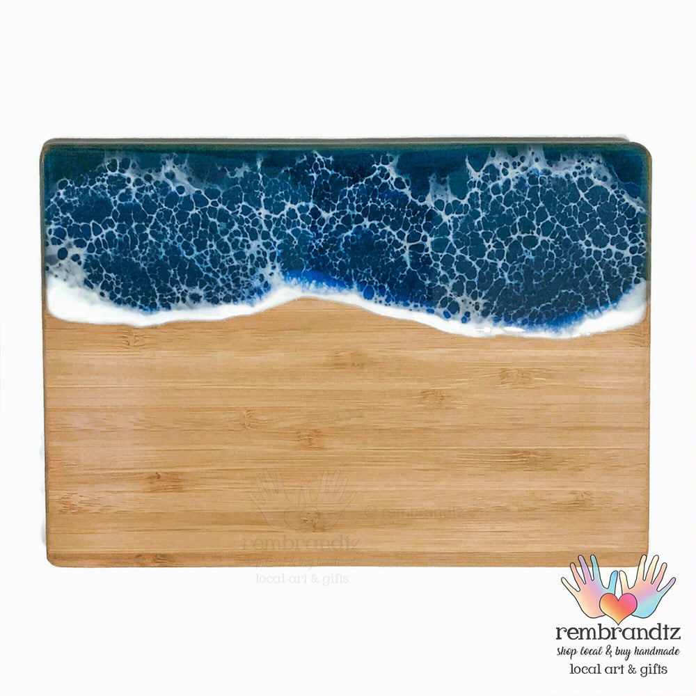 Ocean Wave Serving Board Small Ocean Blue