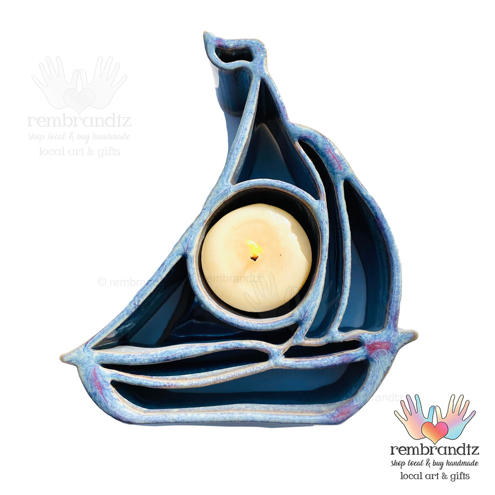 Sailboat Candle Holder