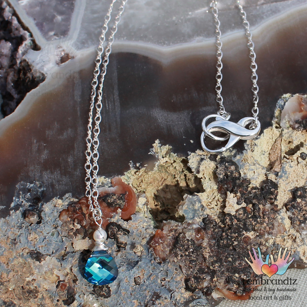 Sapphire Blue Sterling Necklace