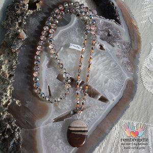 Champagne Shimmer Mala Necklace