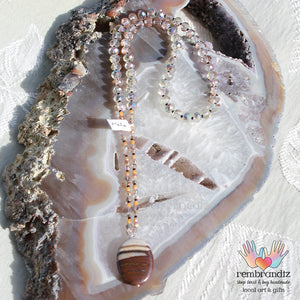 Champagne Shimmer Mala Necklace