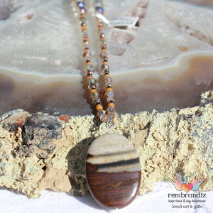 Champagne Shimmer Mala Necklace