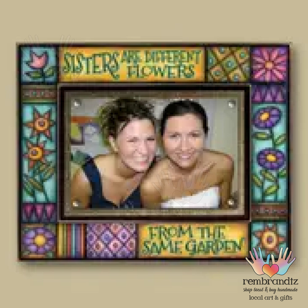 Sister Flowers Large Picture Frame