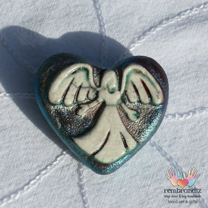 Tiny Keepsake Raku Pottery Hearts