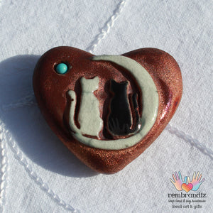 Tiny Keepsake Raku Pottery Hearts