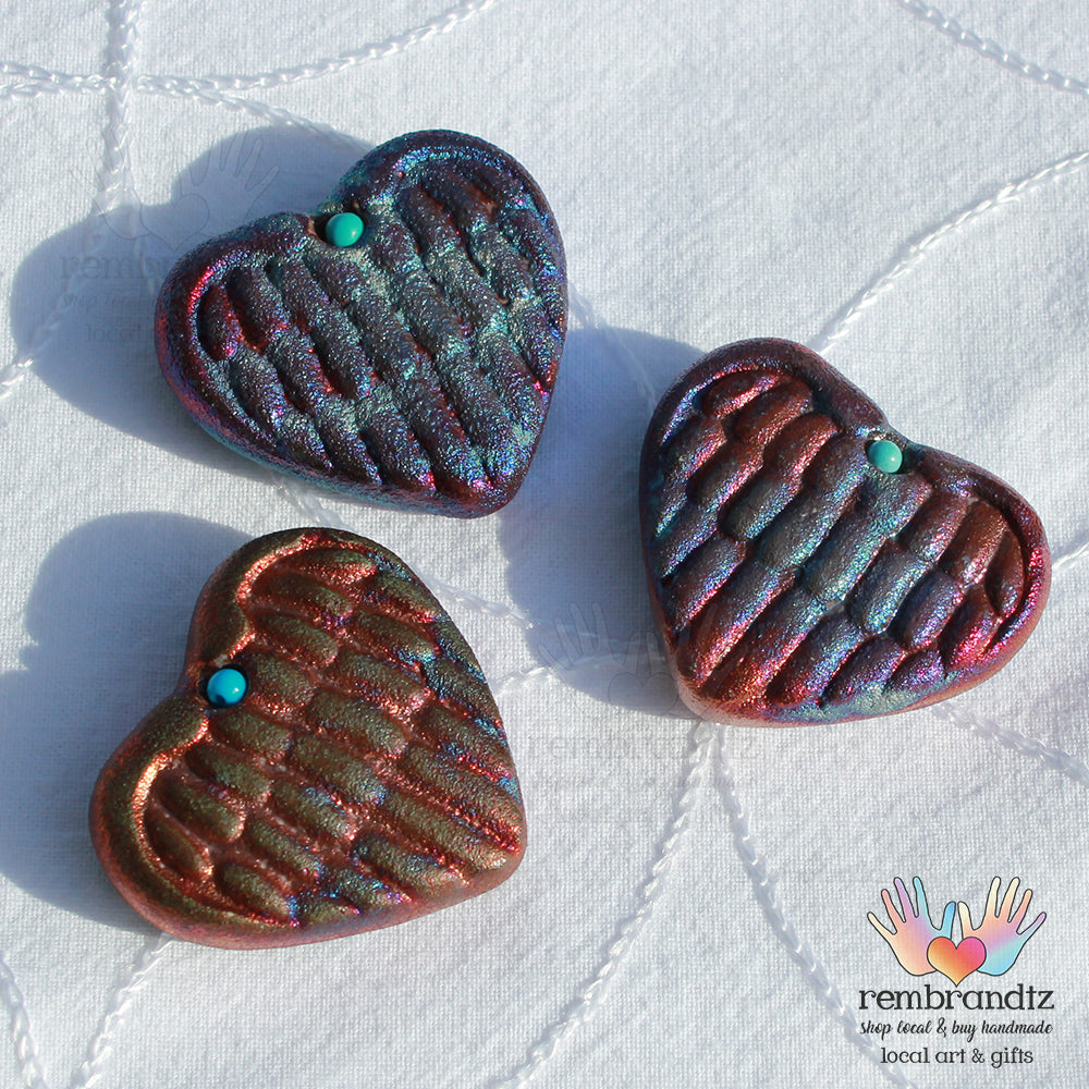 Keepsake Raku Pocket Pottery Hearts