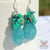 Turquoise Pearl Silver Earrings