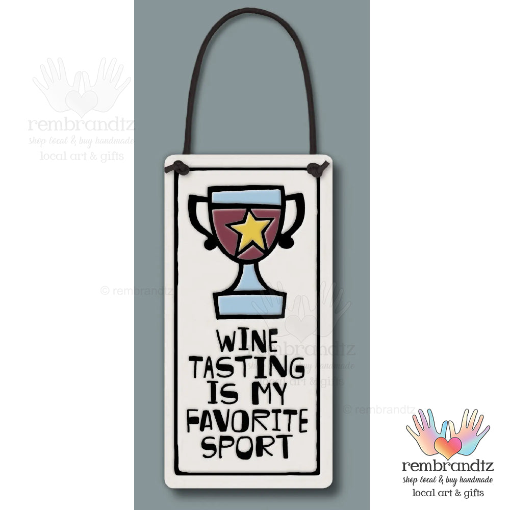 Wine Tasting Art Tile